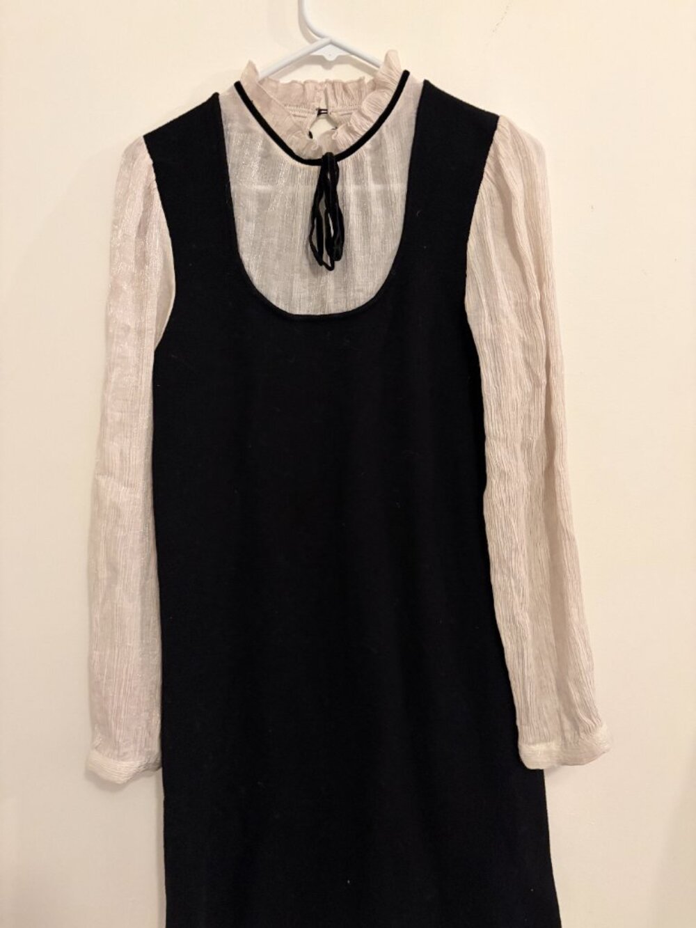 Cute Black and White Layer Slip Dress